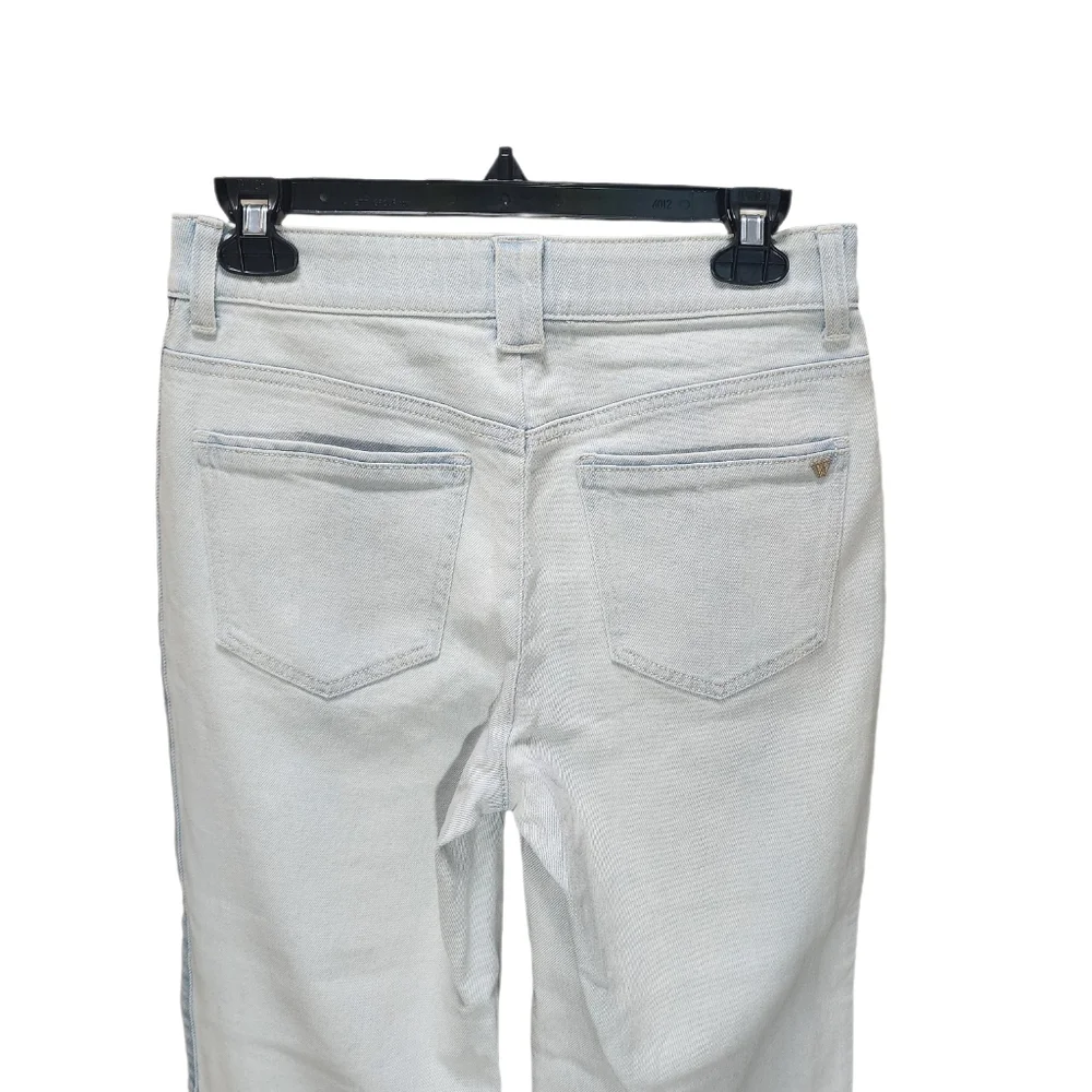 Wit & Wisdom Jeans Relaxed Straight Leg Cropped Fray Hem Skyrise Ab Solution 4